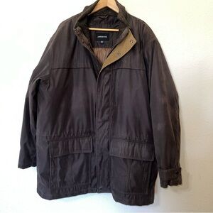 London Fog men’s winter jacket parka brown size XXL